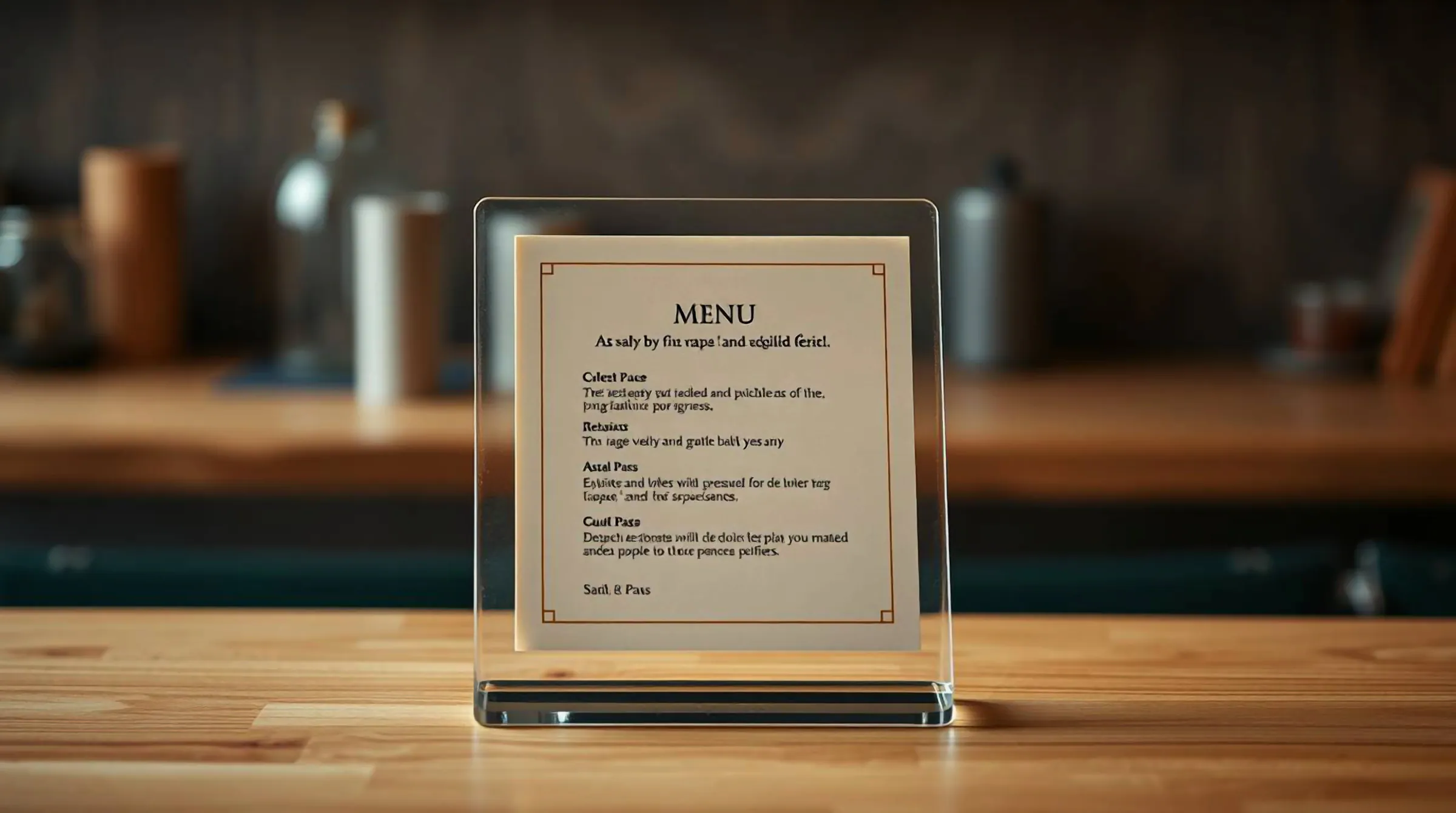 Custom restaurant menu boards