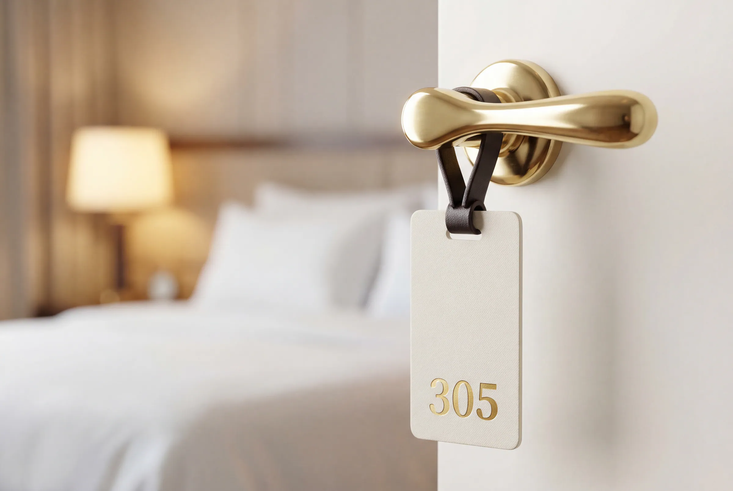 Custom hotel room number signage